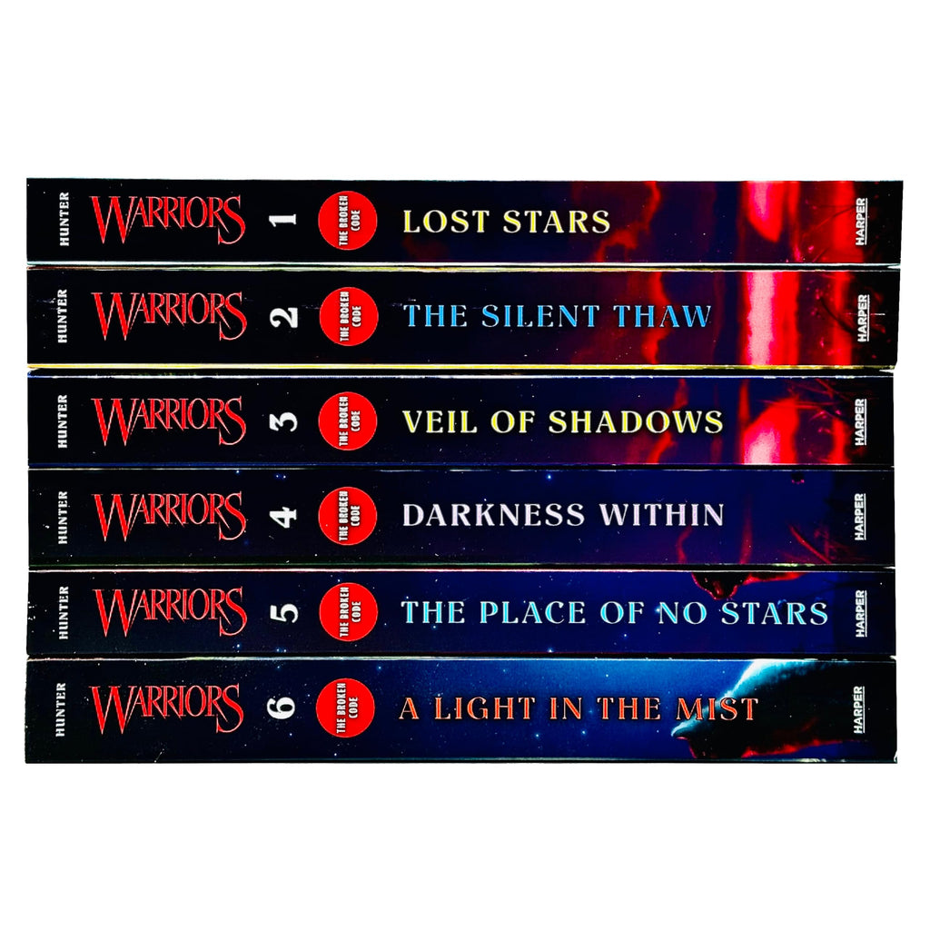 Warriors Cat The Broken Code Series Books 1 - 6 Series 7 Collection Set By Erin Hunter (Lost Stars, Silent Thaw, Veil of Shadows, Darkness Within, Place of No Stars & Light in the Mist)