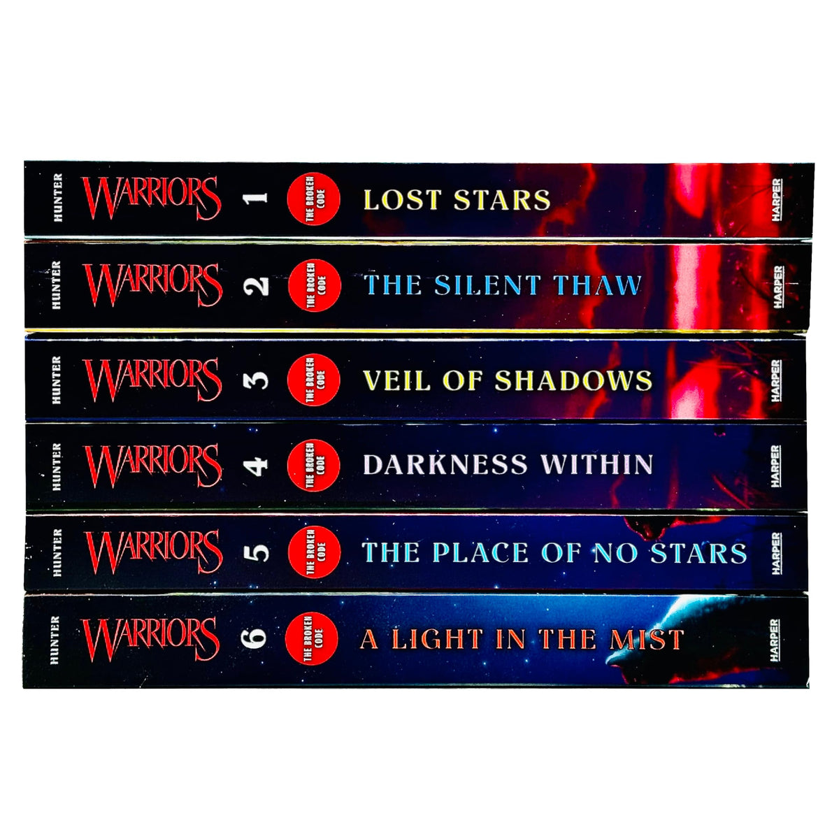 Warriors Cat The Broken Code Series Books 1 - 6 Series 7 Collection Set By Erin Hunter (Lost Stars, Silent Thaw, Veil of Shadows, Darkness Within, Place of No Stars & Light in the Mist)