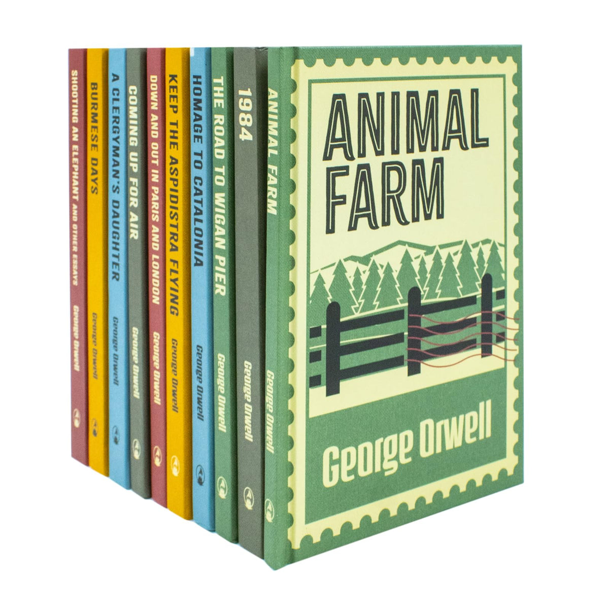 The Greatest Works Of George Orwell 10 Books Hardback Collection (1984, Animal Farm, The Road To Wigan Pier, Homage To Catalonia, Keep The Aspidistra Flying, Down And Out In Paris And London)