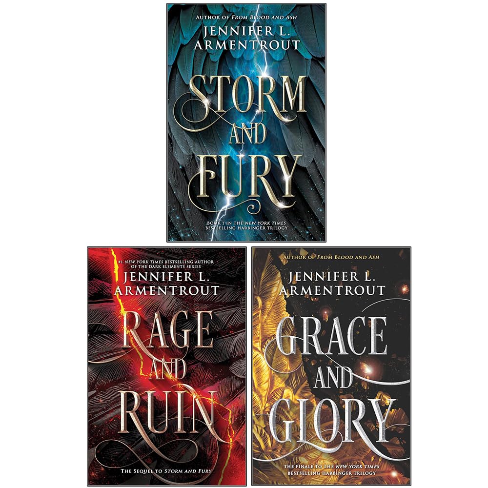 The Harbinger Series 3 Books Collection Set By Jennifer L. Armentrout (Storm and Fury, Rage and Ruin & Grace and Glory)