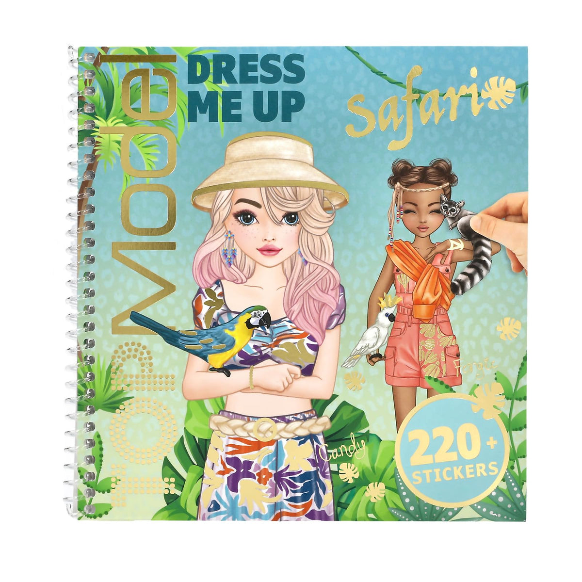 Depesche 13831 TOPModel - Dress Me Up Stickerbuch Safari, mit 24 Seiten tierische Model Motive zum Selbstgestalten, inkl. 11 Stickerbogen