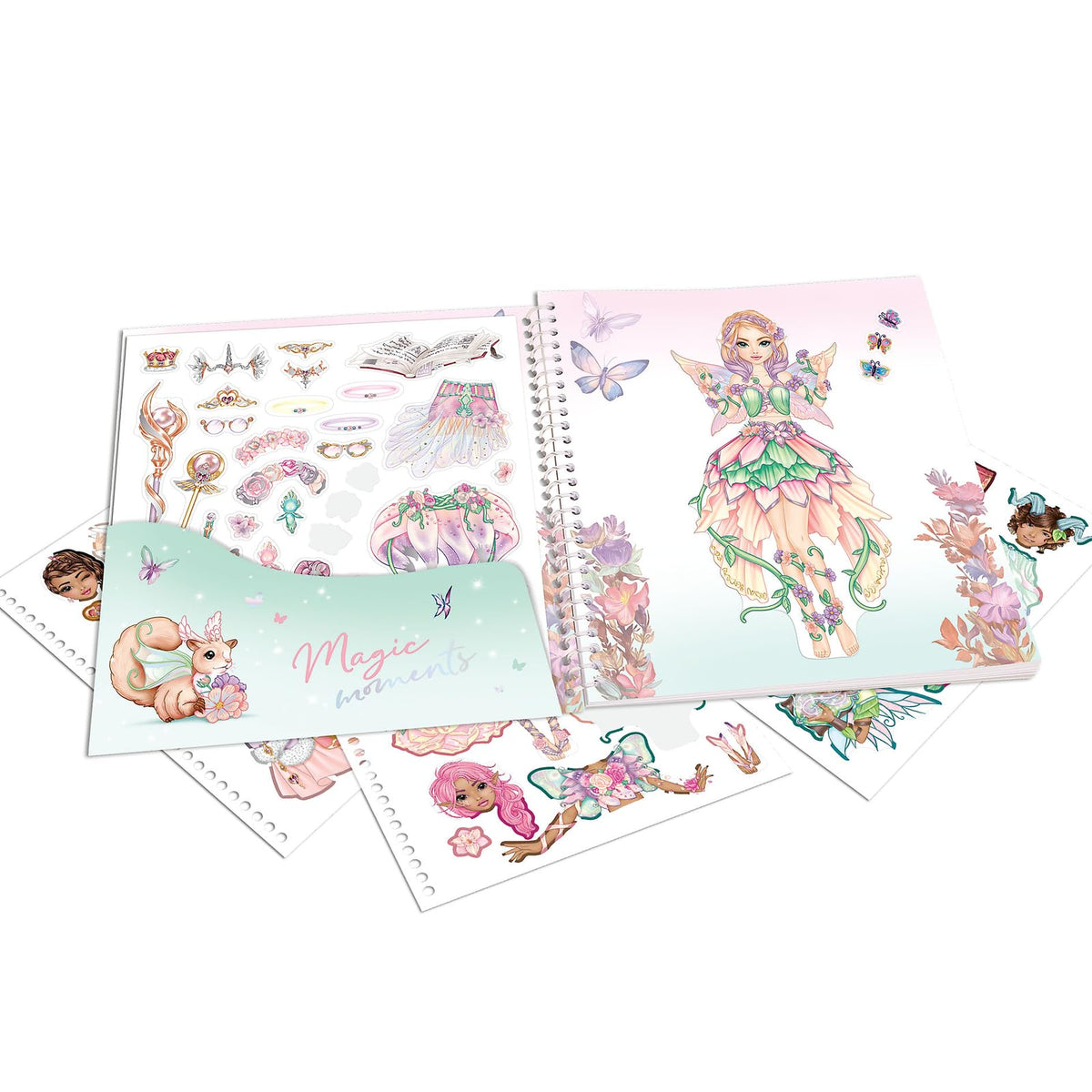 Depesche 13805 TOPModel Dress Me Up Sticker Book Fantasy with 24 Pages Fantastic Model Motifs to Design Yourself Includes 11 Sticker Sheets