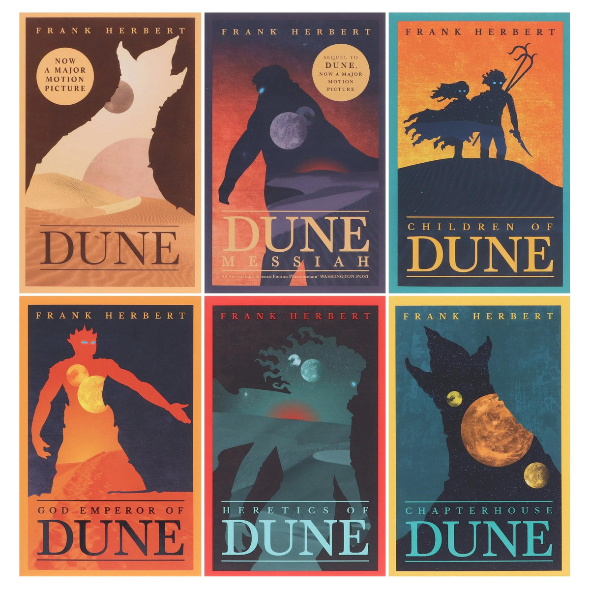 Dune Series 6 Books Collection Set By Frank Herbert (Dune, Dune Messiah,God Emperor Of Dune, Heretics of Dune, Chapter House Dune, Children Of Dune)