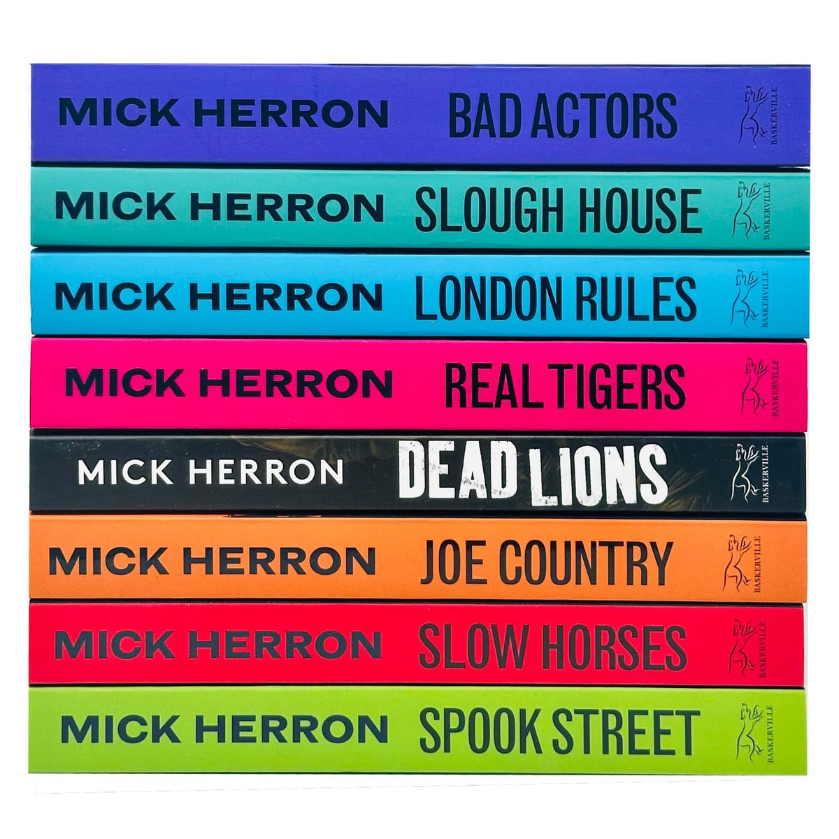 Slough House Thriller Series 8 Books Collection Set By Mick Herron (Slow Horses, Dead Lions, Real Tiger, Spook Street, London Rules, Joe Country, Slough House & Bad Actors)