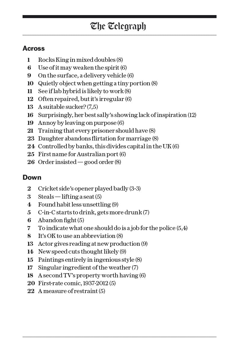 The Telegraph Large Print Cryptic Crosswords 1 (The Telegraph Puzzle Books)
