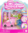 Barbie Mini BarbieLand Doll & Toy Vehicle Set, 1.5-inch Barbie Doll & Beach Convertible with Color-Change, Plus Beach Accessory, JCR35