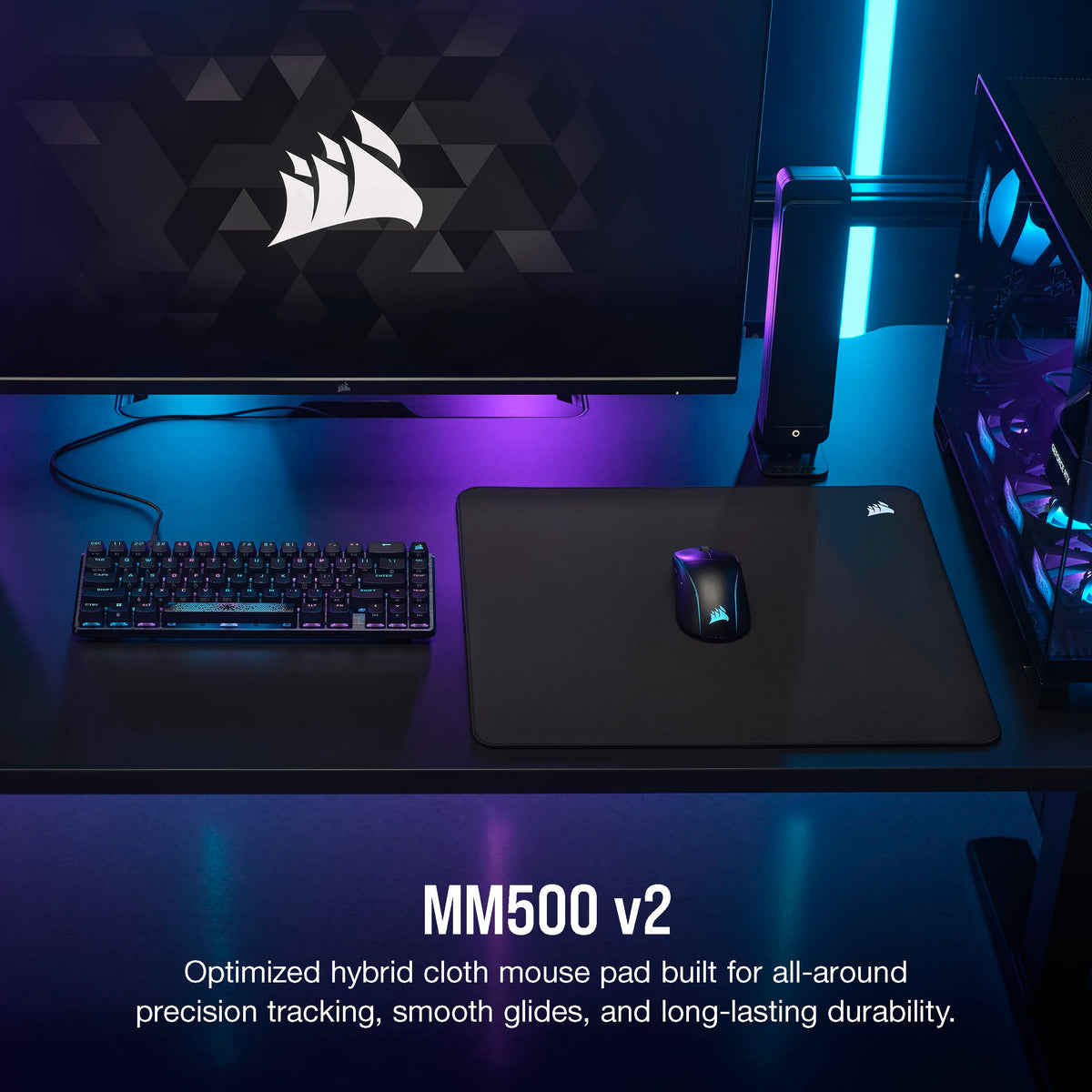 Corsair MM500 v2 Hybrid Cloth Gaming Mouse Pad