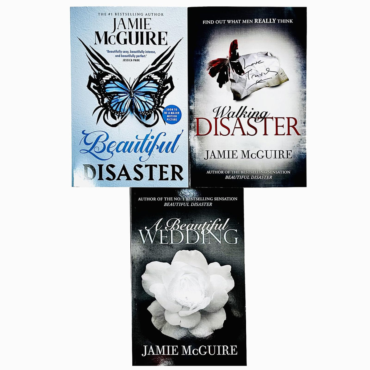 Jamie McGuire Beautiful Series Collection 3 Books Set (Beautiful Disaster, Walking Disaster, A Beautiful Wedding)