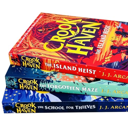 Crookhaven the Collection 3 Books Set By J J Arcanjo(The Island Heist, The School for Thieves & The Forgotten Maze)
