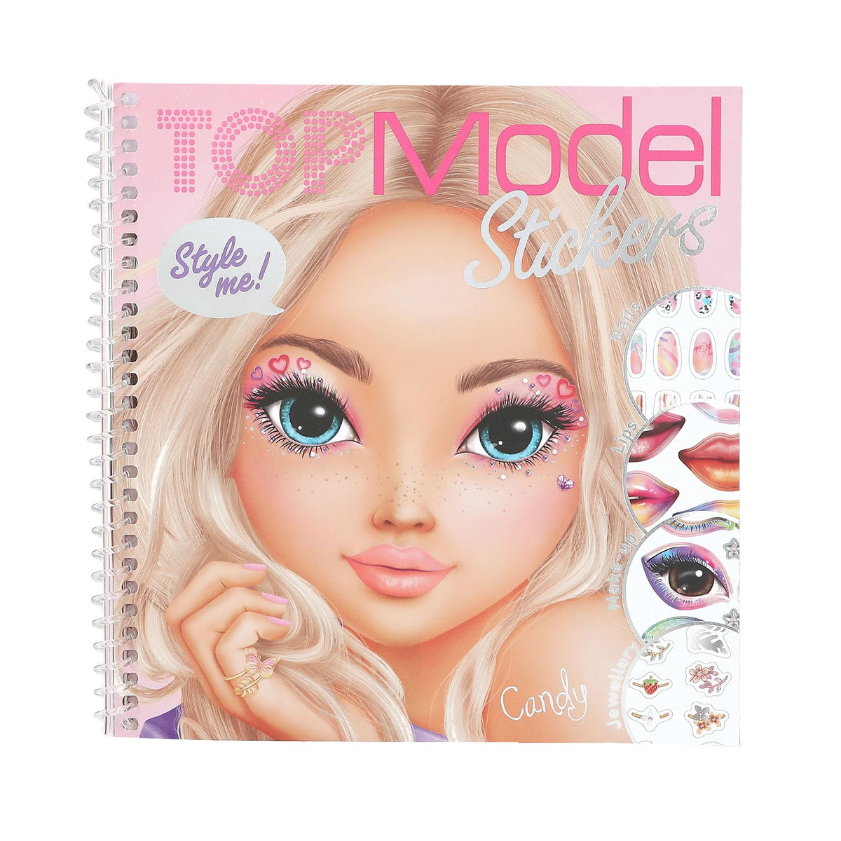 Depesche 13984 TOPModel Face Dress Me Up Sticker Book with 24 Pages Model Portraits for Decorating, Includes 7 Pages Accessory Sticker