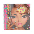 Depesche TOPModel 14000 Hand Designer Colouring Book with 46 Pre-Printed Pages for Designing Model Motifs, Includes 3 Sticker Sheets