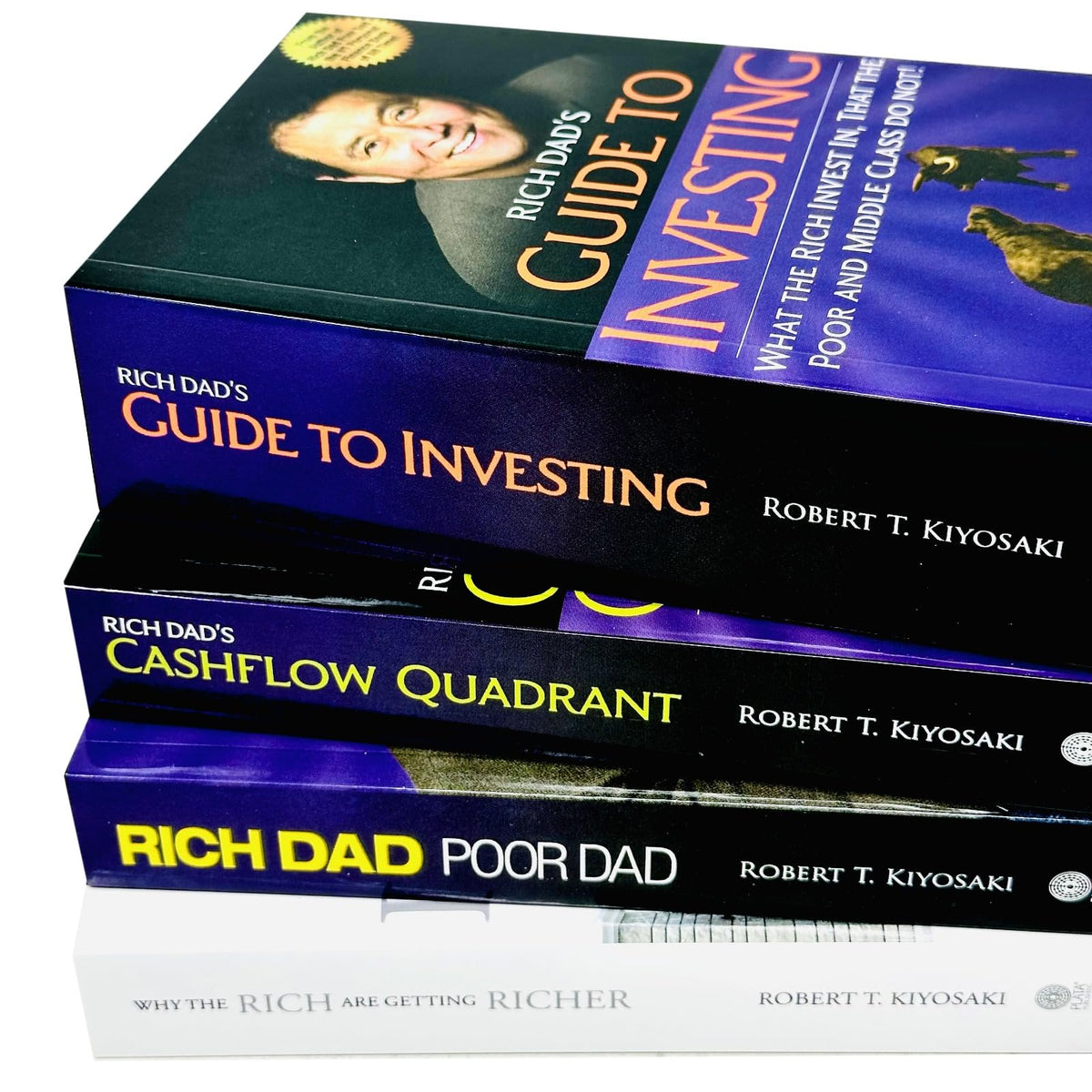 Robert T. Kiyosaki 4 Books Collection Set (Rich Dad Poor Dad, Cashflow Quadrant, Guide to Investing, Why the Rich are getting Richer)