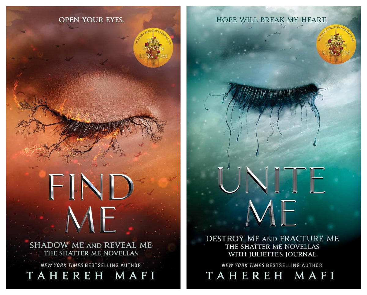 Shatter Me Series 2 Books Collection Set By Tahereh Mafi (Find Me, Unite Me)