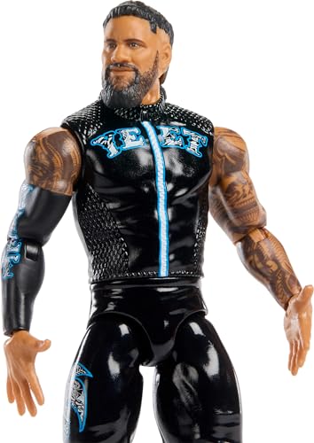 Mattel WWE Jey Uso Action Figure, Main Event Series #157, 6-inch Collectible Superstar with 14 Articulation Points & Life-Like Look, JGD35