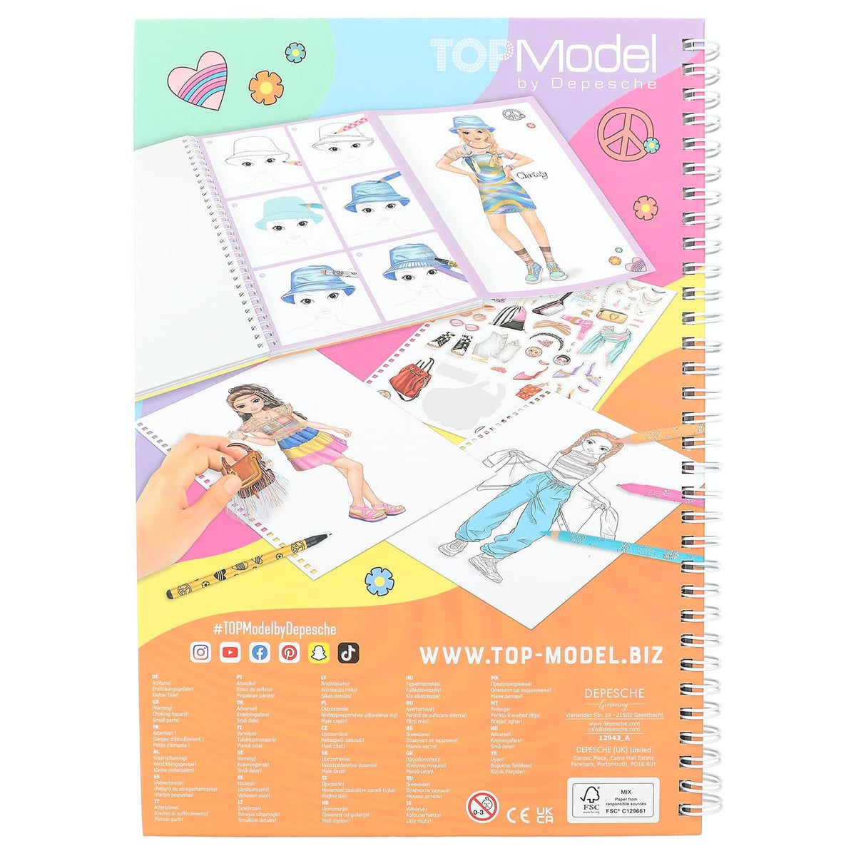 Depesche TOPModel Colouring Book Set