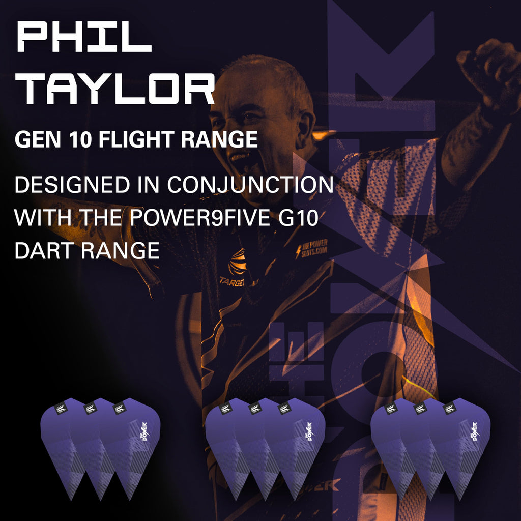 Target Darts Phil Taylor G10 Pro Ultra Dart Flights - 3 Set Pack (9 in total)