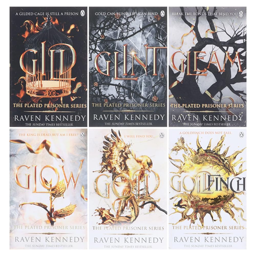 The Plated Prisoner Series By Raven Kennedy 6 Books Collection Set (Gild, Glint, Gleam, Glow, Gold & Goldfinch)