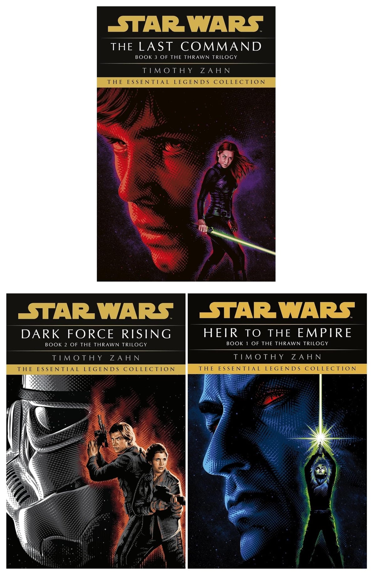 Star Wars: Essential Legends Collection Thrawn Trilogy Books Set By Timothy Zahn (Heir to the Empire, Dark Force Rising, The Last Command) (Star Wars: The Thrawn Trilogy)
