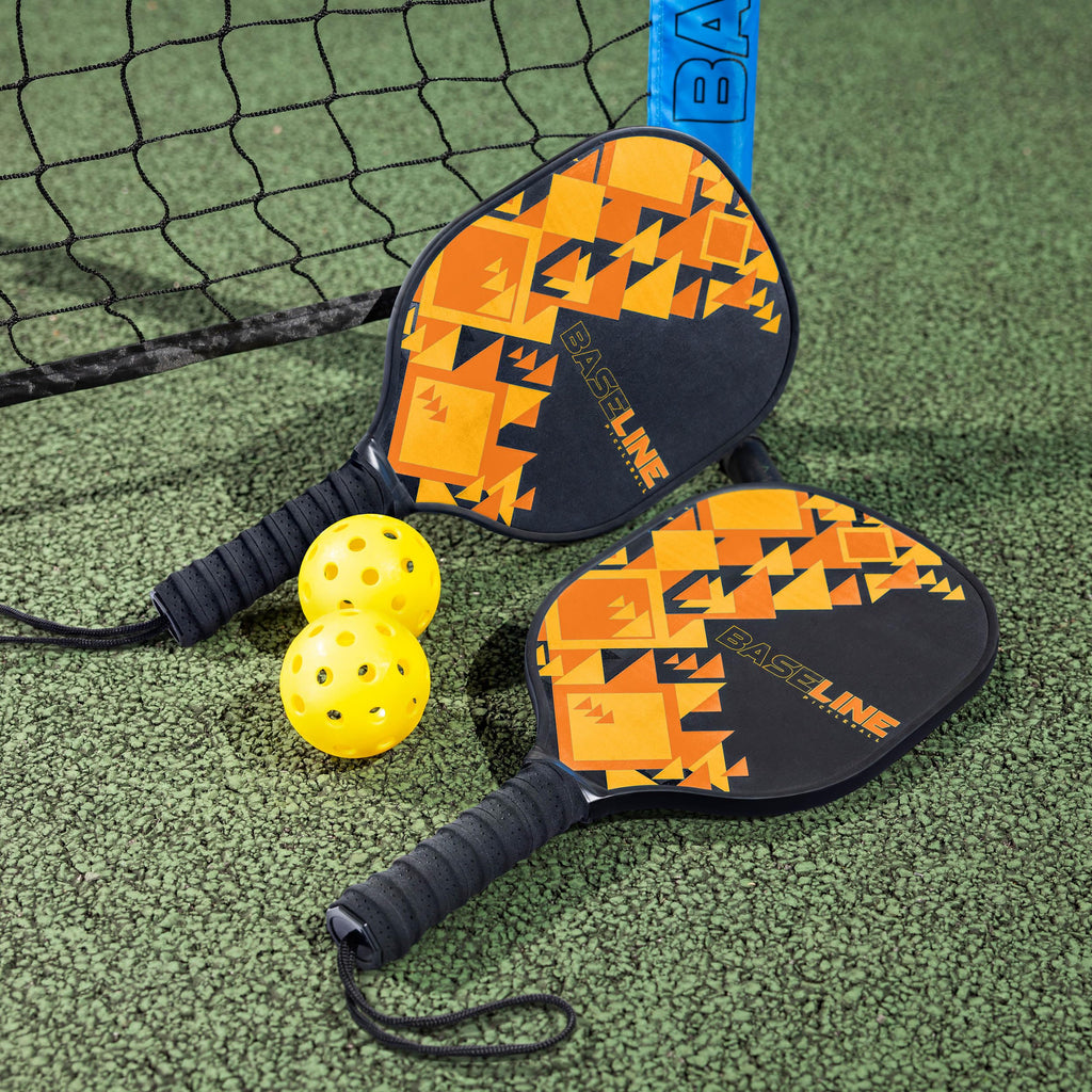 Baseline Pickleball Paddles Set, FSC Wooden Rackets with Accessories, Premium Pickleball Bats and Balls for Indoor and Outdoor Use