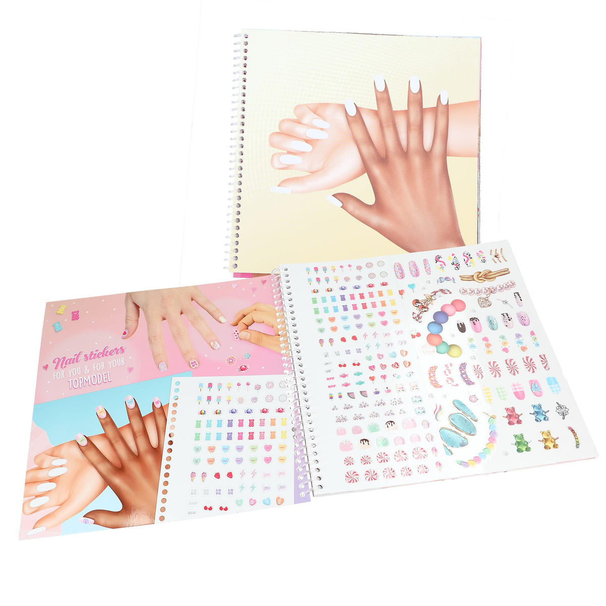Depesche TOPModel 14000 Hand Designer Colouring Book with 46 Pre-Printed Pages for Designing Model Motifs, Includes 3 Sticker Sheets
