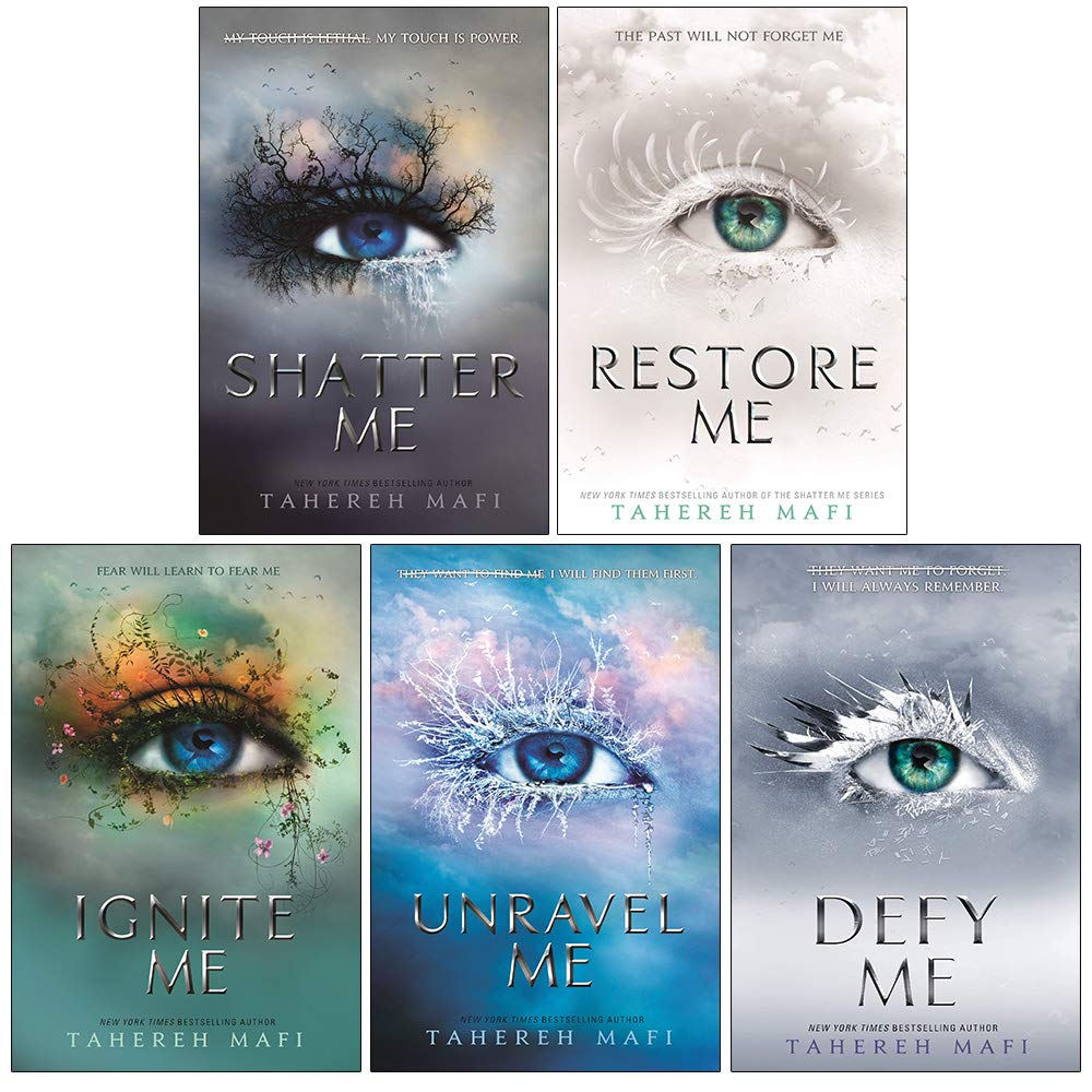 Shatter Me Series Collection 5 Books Set by Tahereh Mafi ( Shatter, Restore, Ignite, Unrave, Defy Me)